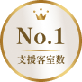 支援客室数NO.1