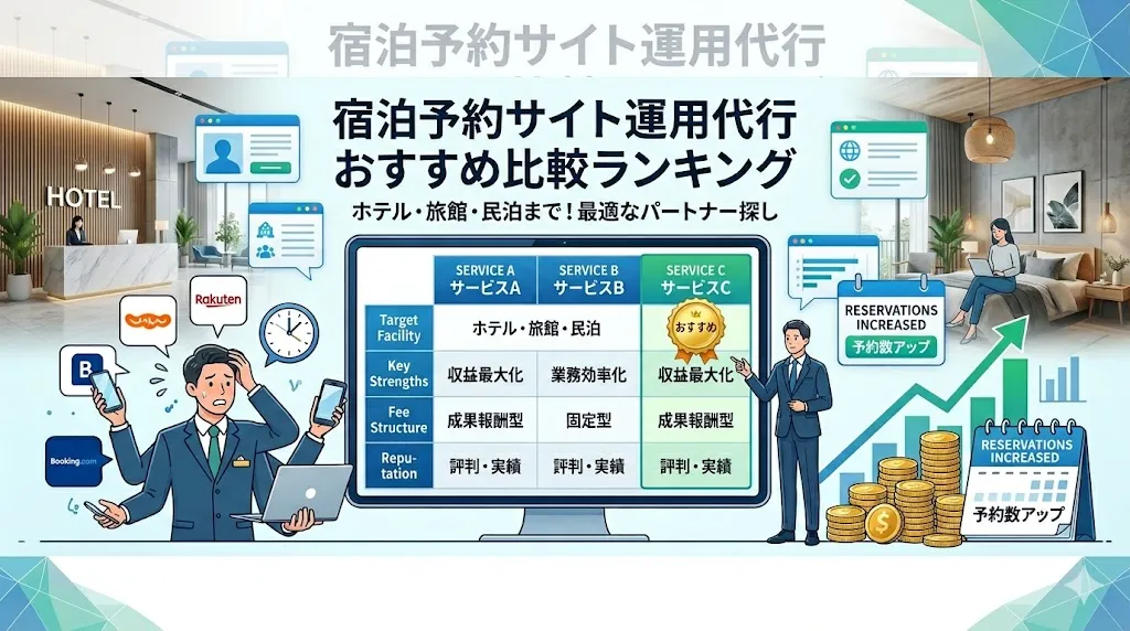宿泊予約サイト運用代行の評判ランキング！おすすめサービス比較【民泊も】