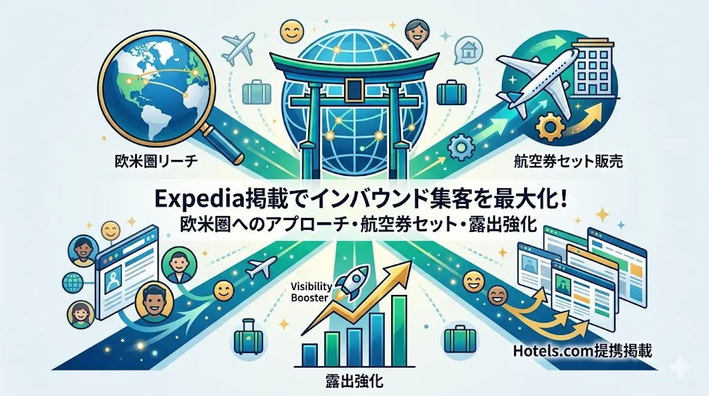 Expedia掲載のメリット・デメリットとは？インバウンド集客を最大化する方法