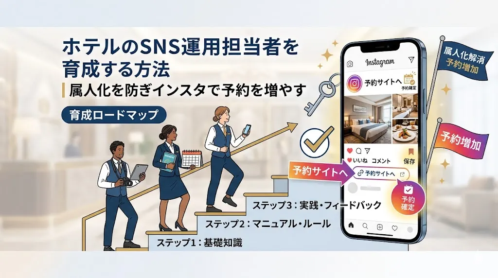 ホテルのSNS運用担当者を育成する方法｜属人化を防ぎインスタで予約を増やす