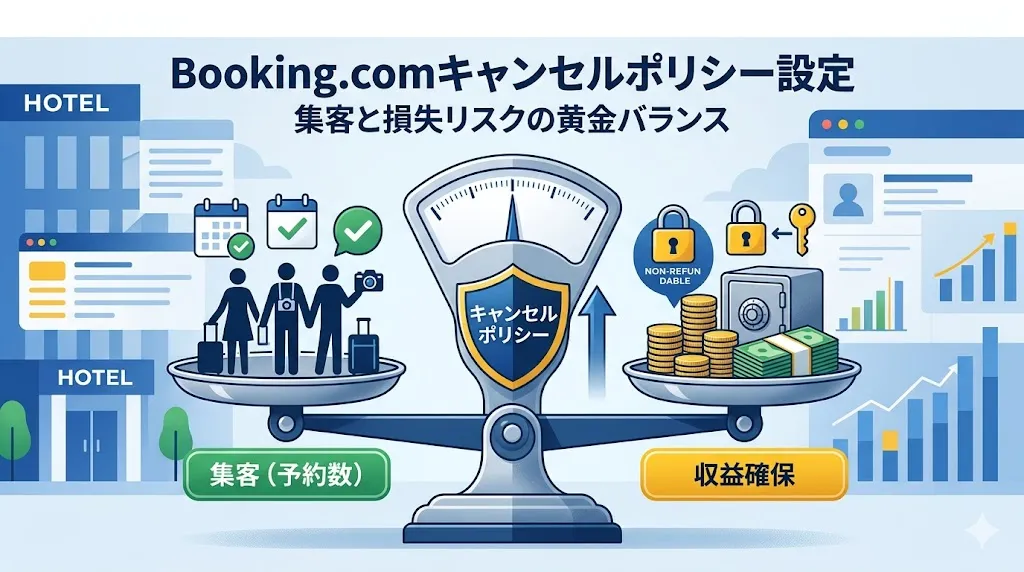 Booking.comキャンセルポリシーの設定方法｜ホスト向け手順と注意点