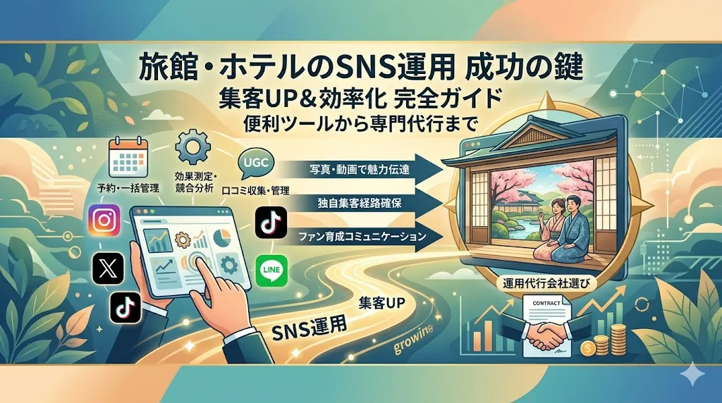 旅館・ホテルのSNS運用ツール｜集客UPと効率化を叶える手法・代行会社