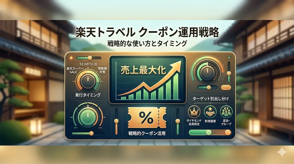 楽天トラベルのクーポン運用戦略｜売上を最大化する使い方とタイミング