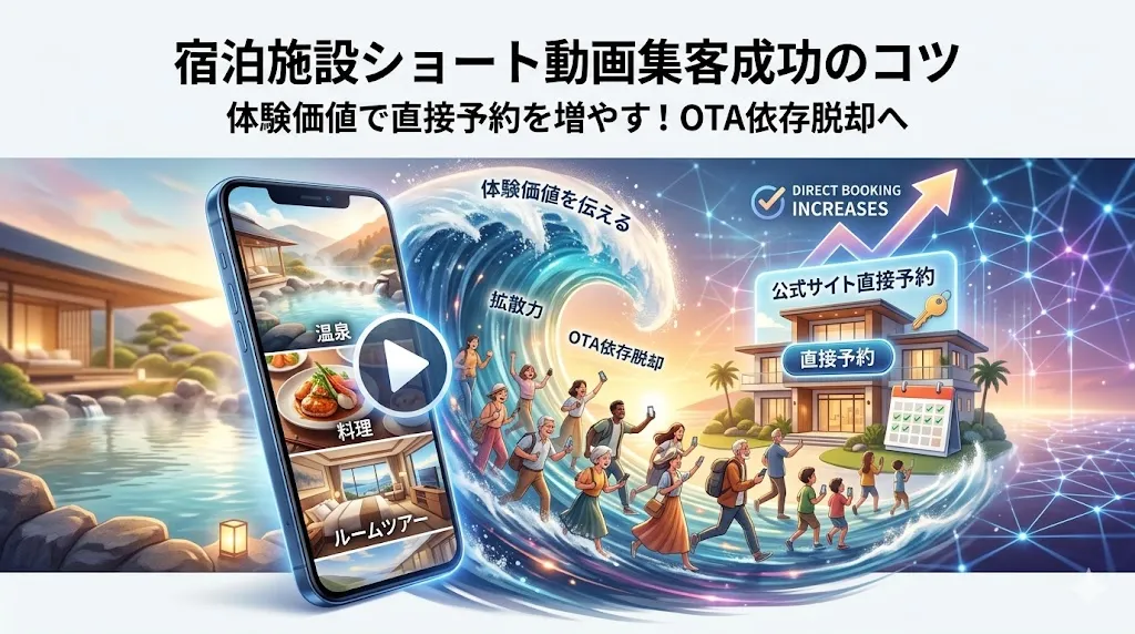 宿泊施設のショート動画集客を成功させるコツ｜ホテル・旅館の成功事例も解説