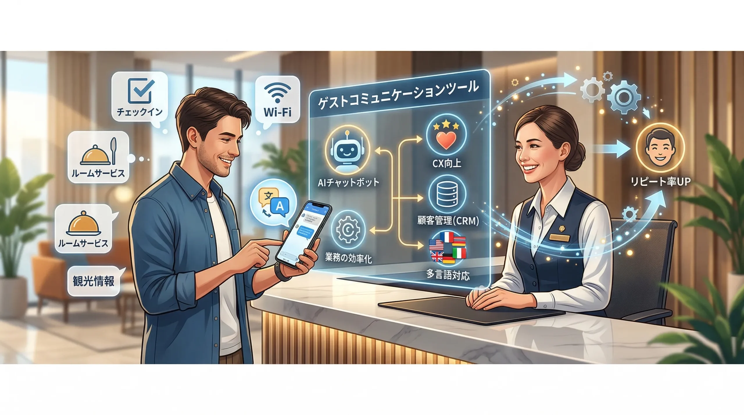 ホテル ゲストコミュニケーションツールの選び方｜客室対応の効率化とCX向上