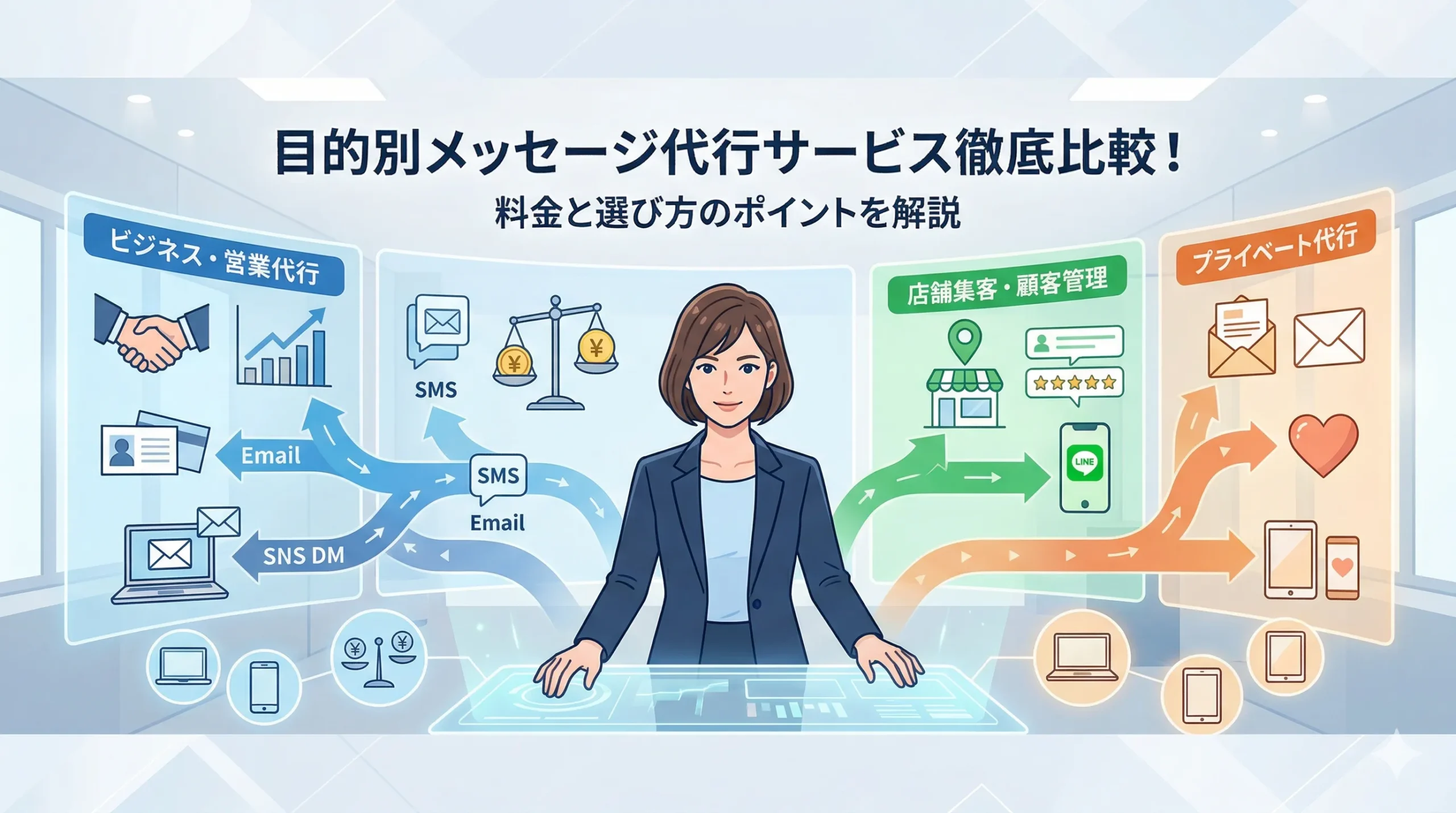 メッセージ代行サービス比較！料金・目的別の選び方とおすすめ15選
