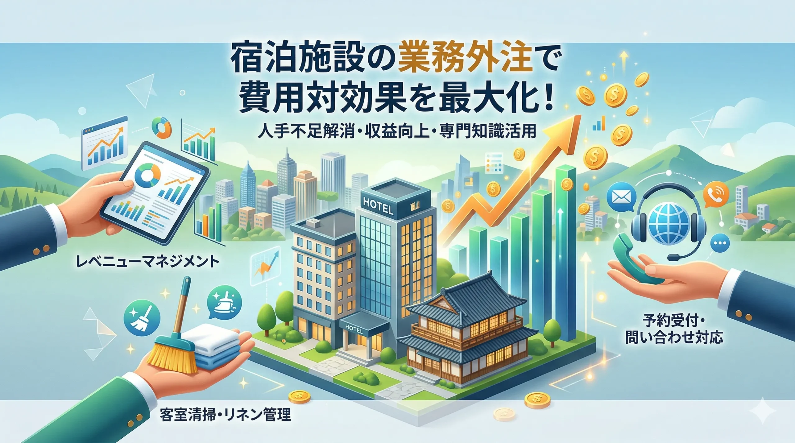 宿泊施設の外注で費用対効果を最大化！料金相場と成功のポイント