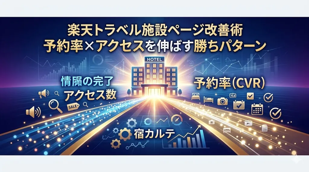 楽天トラベル施設ページの改善術｜予約率とアクセスを伸ばす勝ちパターン