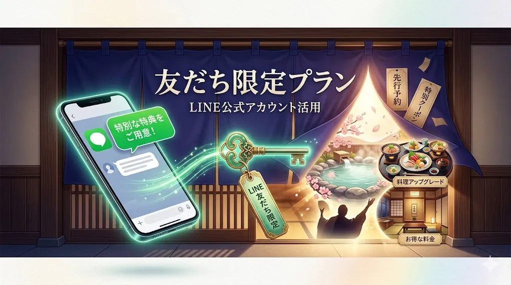 旅館のLINE友だち限定プランとは？ホテル公式アカウントの活用事例