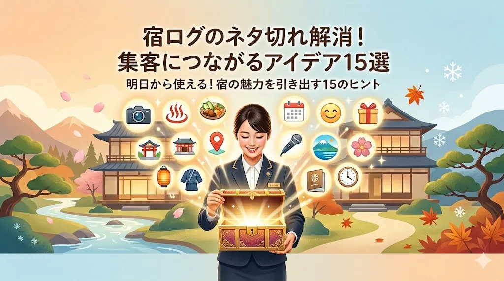 じゃらん宿ログのネタ切れ解消！集客につながるアイデア15選
