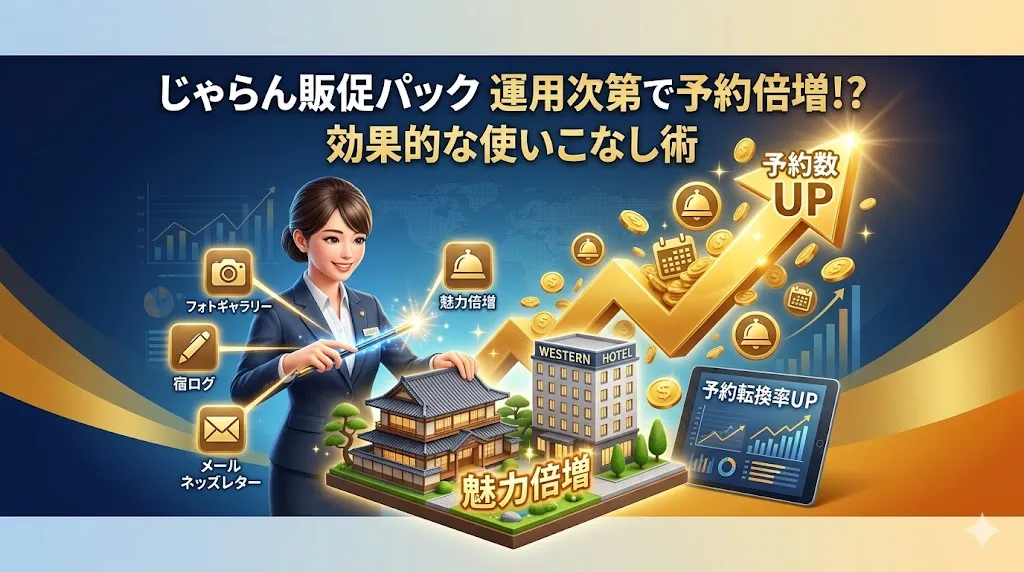 じゃらん販促サポートパックの効果｜もとは取れる？掲載順位は上がるのか解説