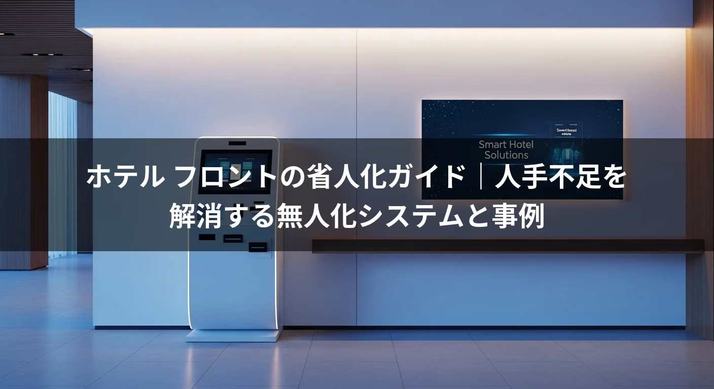 ホテル フロントの省人化ガイド｜人手不足を解消する無人化システムと事例