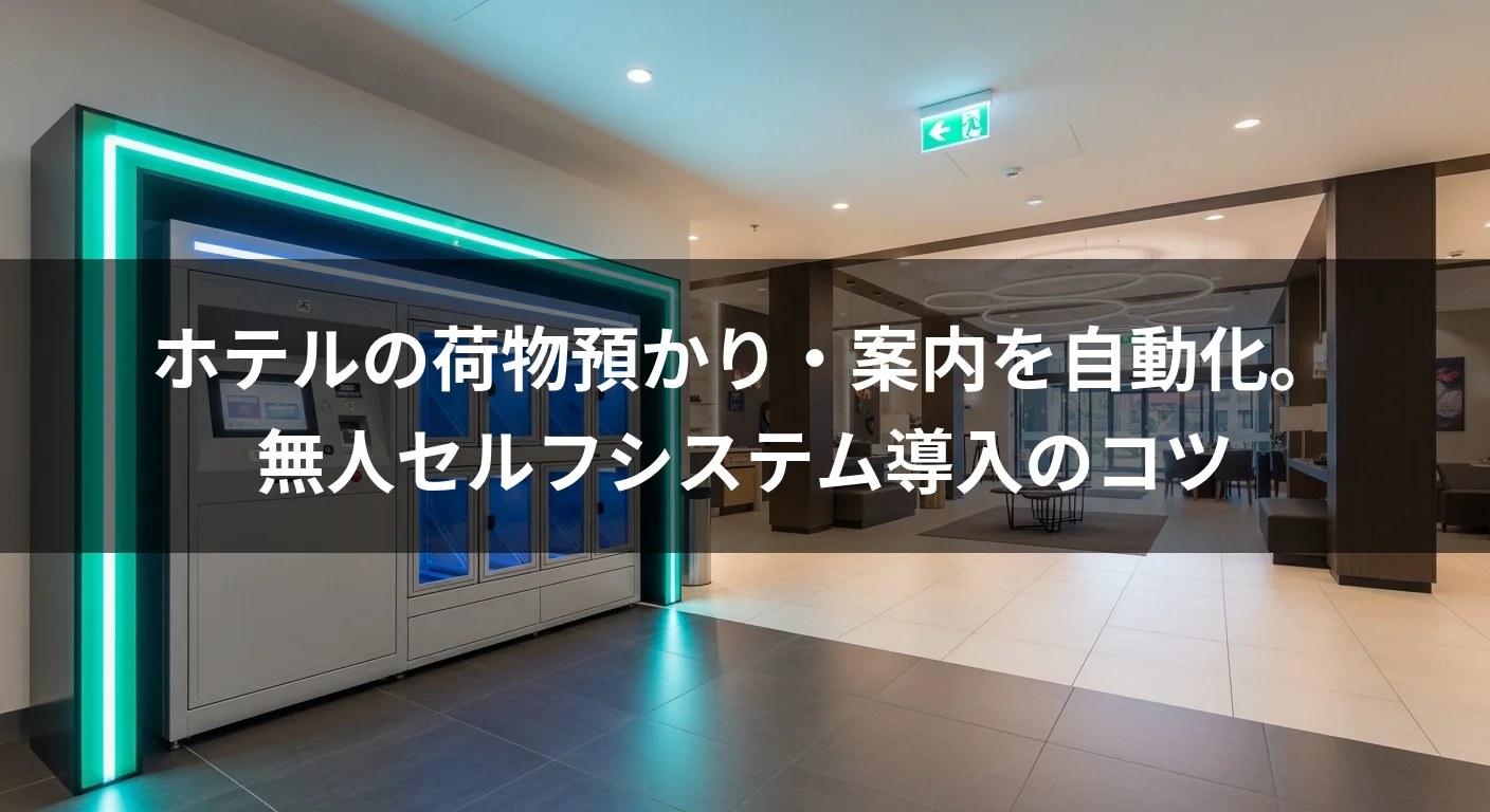 ホテルの荷物預かり・案内を自動化。無人セルフシステム導入のコツ