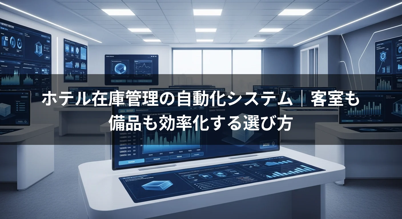 ホテル在庫管理の自動化システム｜客室も備品も効率化する選び方